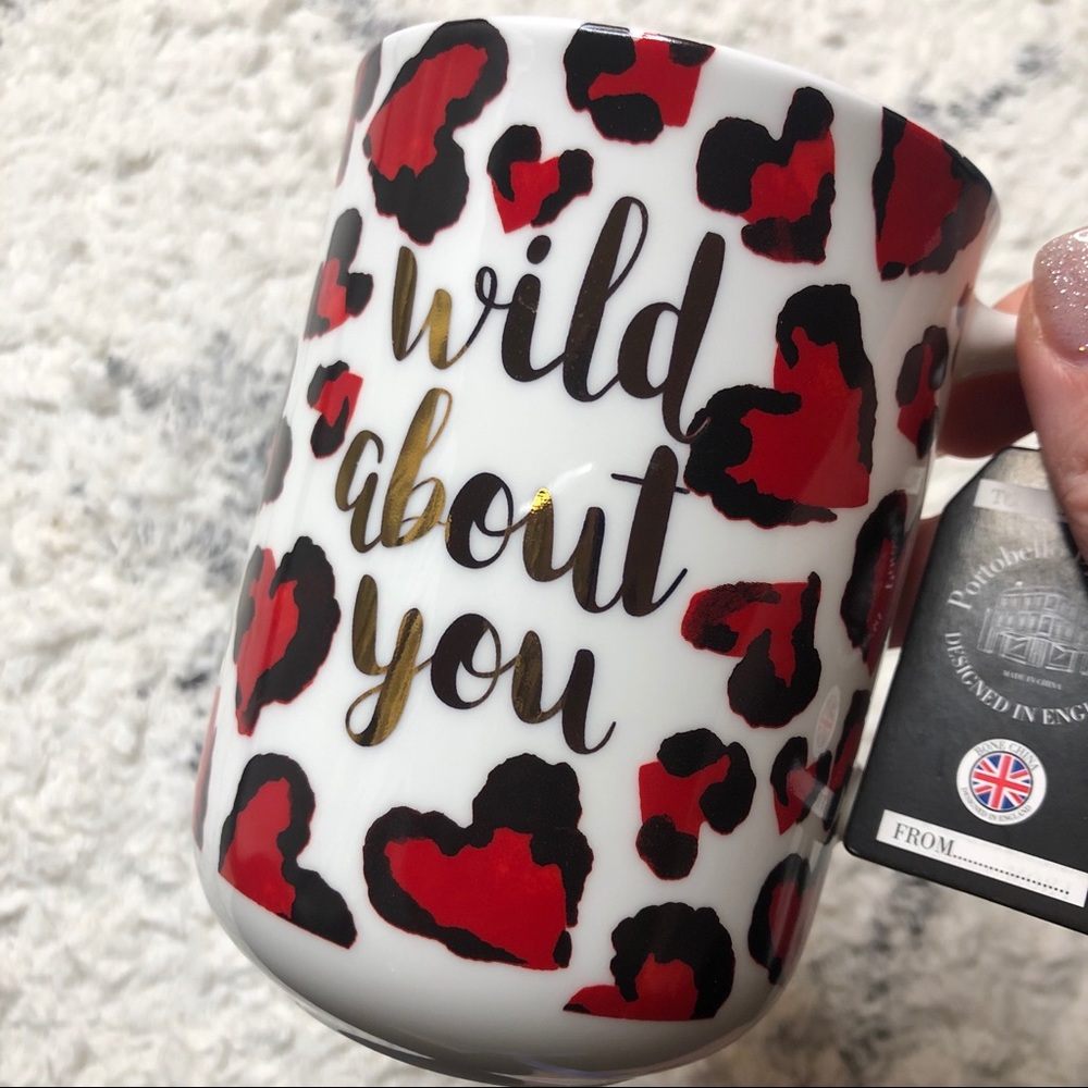 Wild About You coffee mug Valentine’s Heart animal - Picture 6 of 7